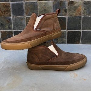 Vans brown leather size 10.5